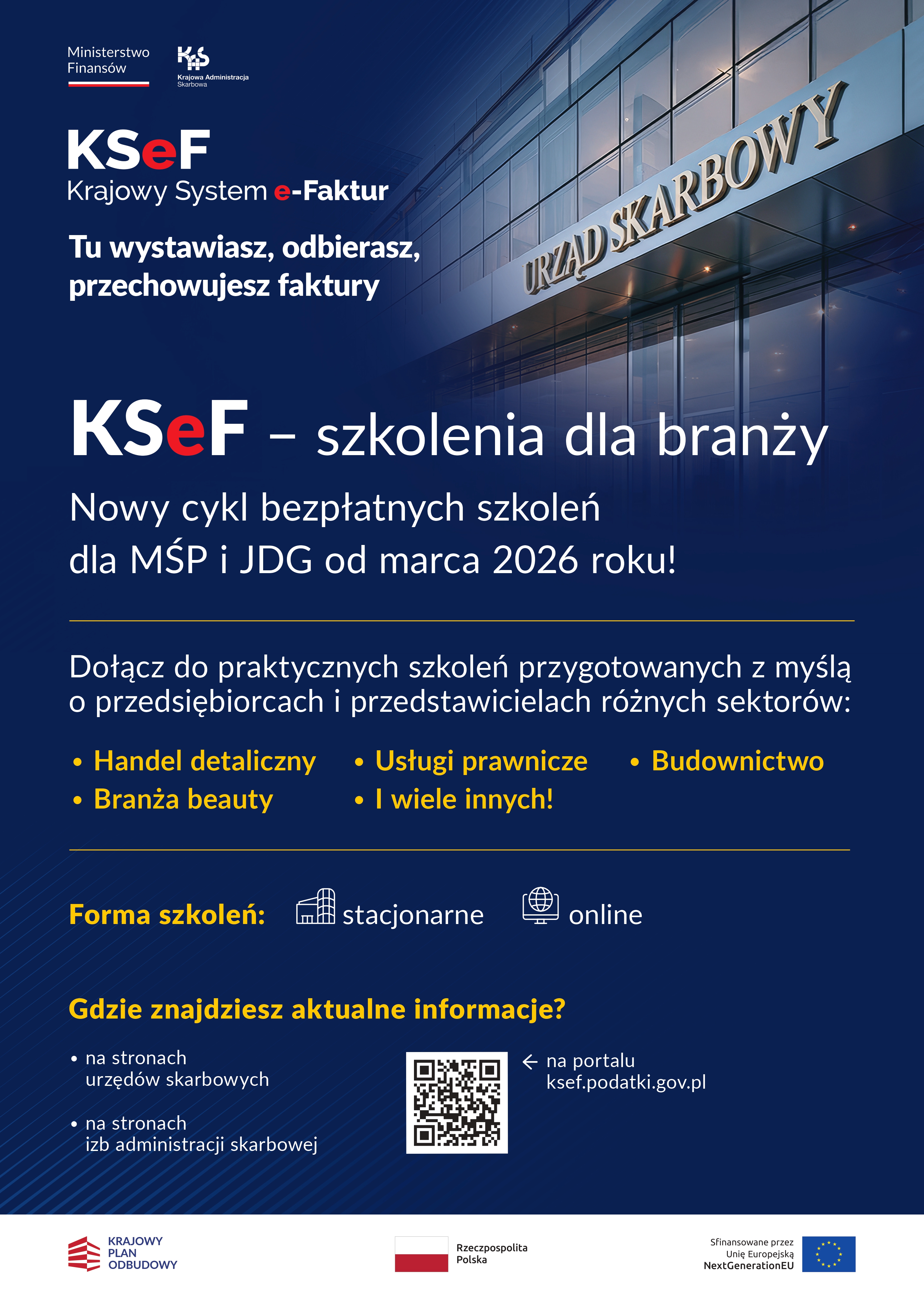Bezpłatne szkolenia dla przedsiębiorców dotyczące KSeF